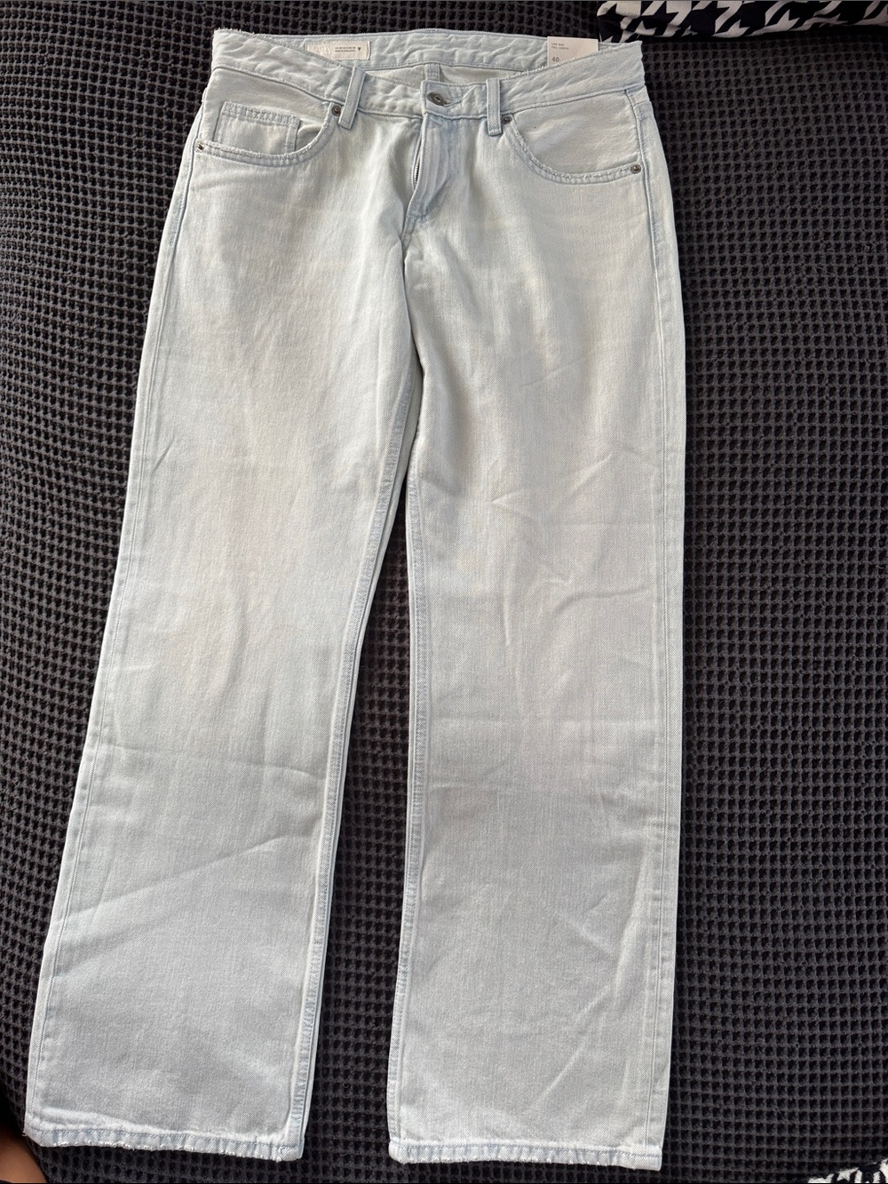 Zara Women's Light Blue Wide-Leg Jeans
